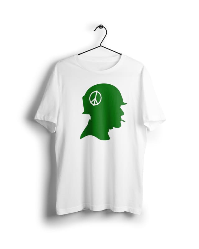 Peace Soldier Digital Graphics Basic T-shirt White - POD