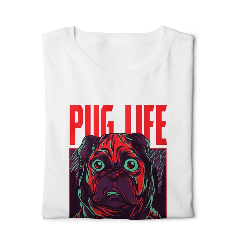 Pug Life - Digital Graphics Basic T-shirt White - NAV