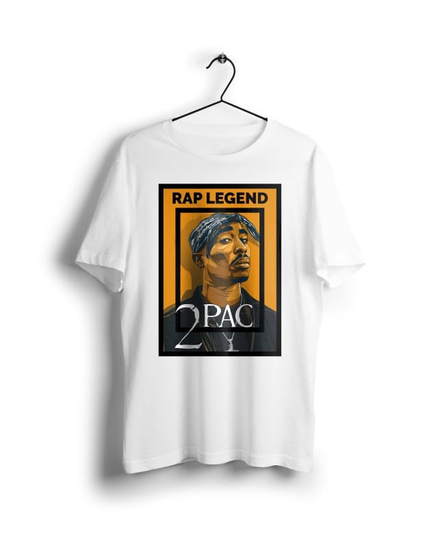 Rap Legend 2pac - Digital Graphics Basic T-shirt White - POD