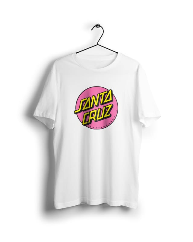 Santa Cruz pink - Digital Graphics Basic T-shirt White - NAV