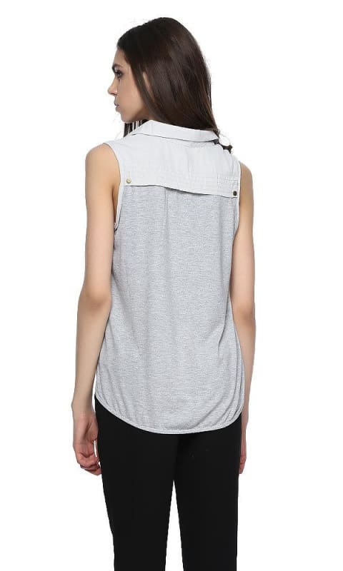 Sleeveless Shirt - White - women tops