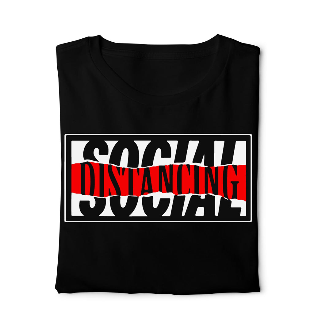 Social distancing corona - Digital Graphics Basic T-shirt Black - Ravin 