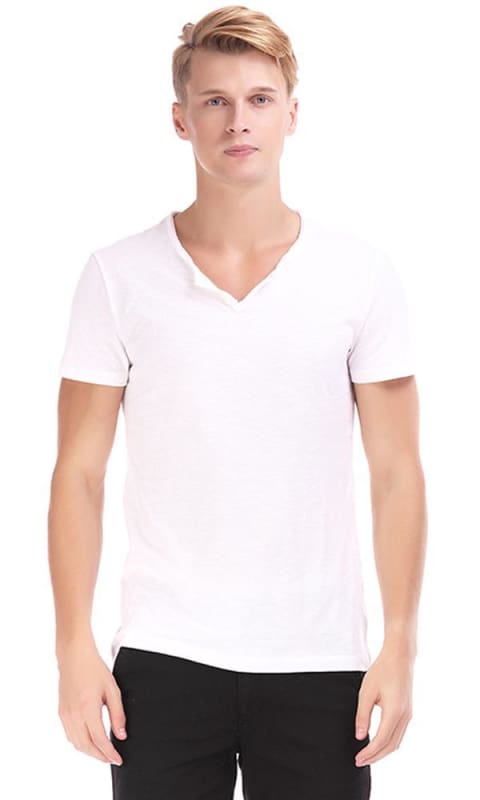 Solid T-Shirt - White - male t-shirts