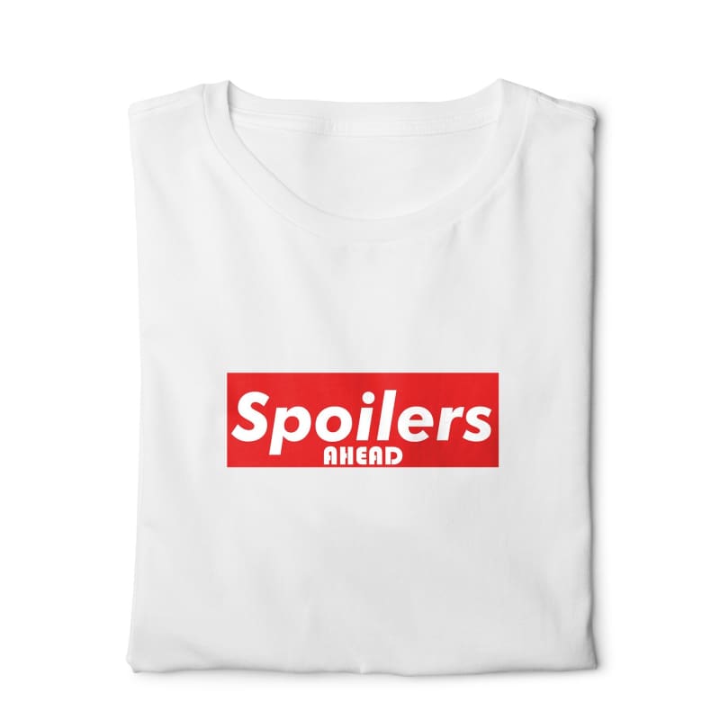 Spoilers Ahead - Digital Graphics Basic T-shirt White - POD