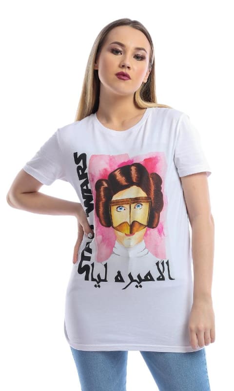 Star Wars Arabian Princess Leia - Digital Graphics Basic T-shirt White - POD