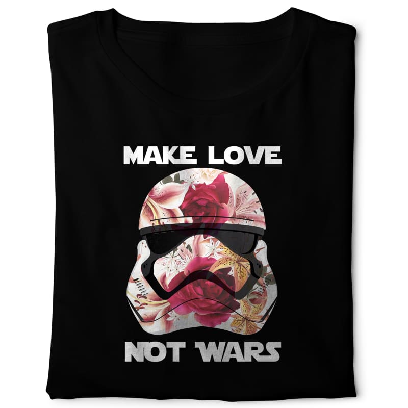 Star Wars Make Love not Wars - Digital Graphics Basic T-shirt Black - POD