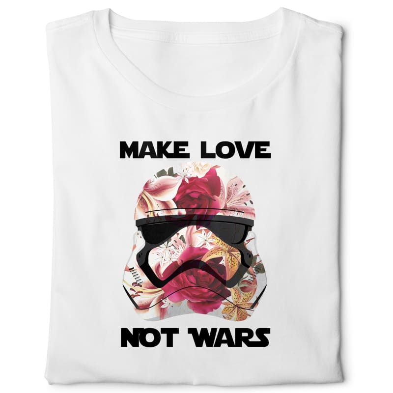 Star Wars Make Love not Wars - Digital Graphics Basic T-shirt White - POD