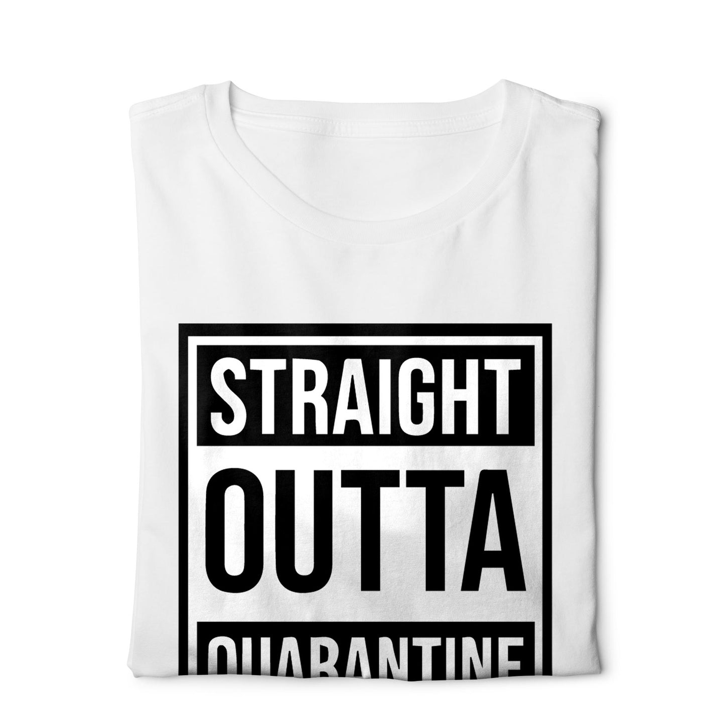 Straight outta quarantine - Digital Graphics Basic T-shirt White - Ravin 
