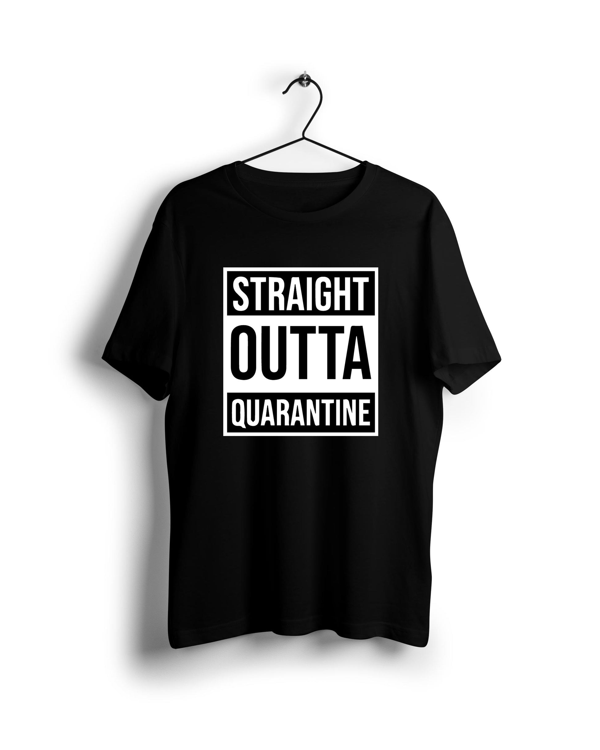 Straight outta quarantine - Digital Graphics Basic T-shirt Black - Ravin 