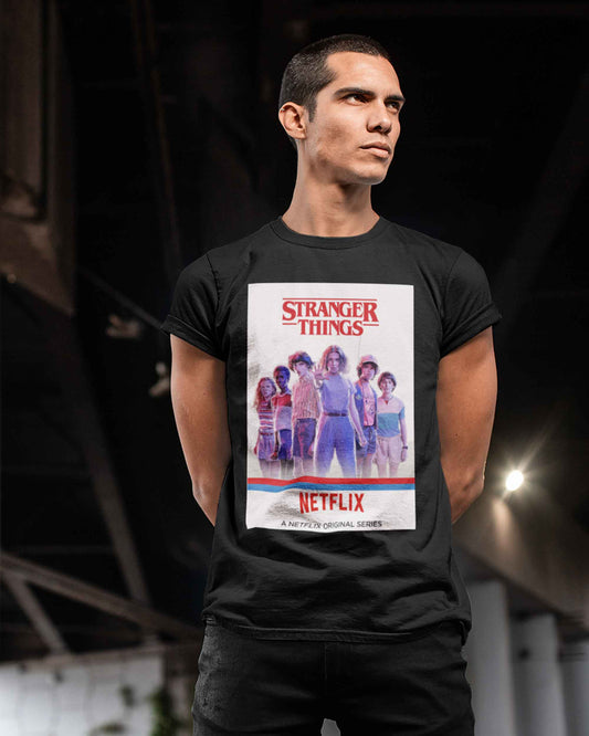 Stranger Things - Digital Graphics Basic T-shirt Black
