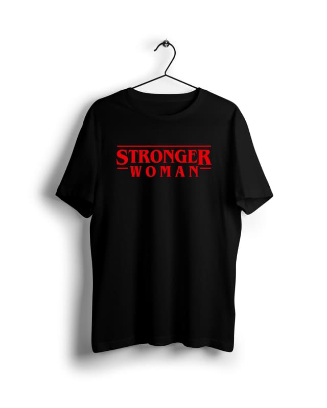 Stronger Woman Digital Graphics Basic T-shirt black - POD