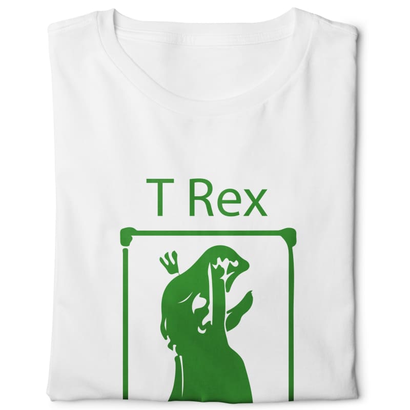 T-rex Hates Pull Ups - Digital Graphics Basic T-shirt White - POD