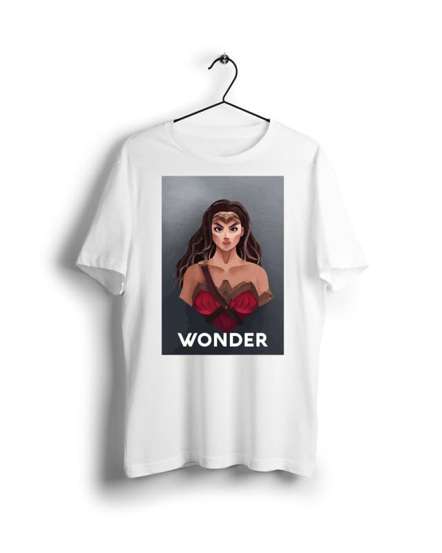 Wonder Woman -Digital Graphics Basic T-shirt White - NAV